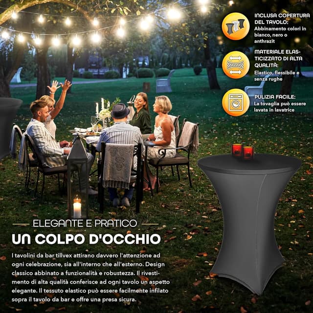 Thumbnail 5 de tillvex® Gastro Tavolo pieghevole Ø 80 cm 🍽