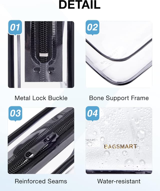 Thumbnail 3 de bagsmart Clear Toiletry Bag 2 Pack