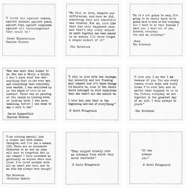 Detalle de Five Star Napkins Romantic Quotes 50 napkins