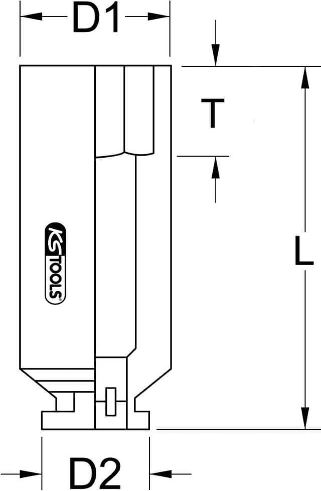 Detalle 1 de KS Tools 515.1430 Bussola esagonale lunga per avvitatori a impulsi (30 mm, 3/4")