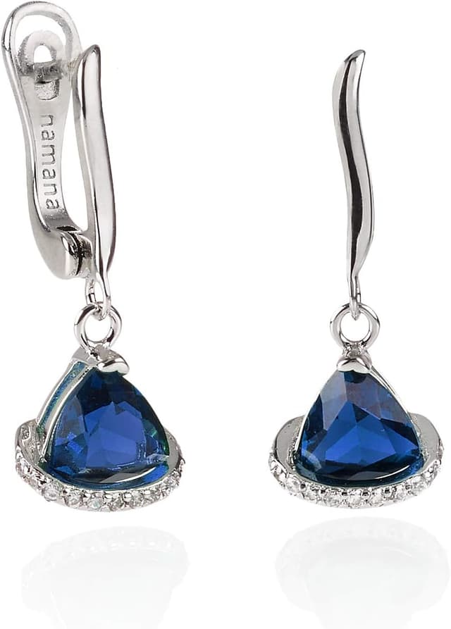 Thumbnail 6 de Namana Boucles d’oreilles pendantes en triangle avec zircons colorés