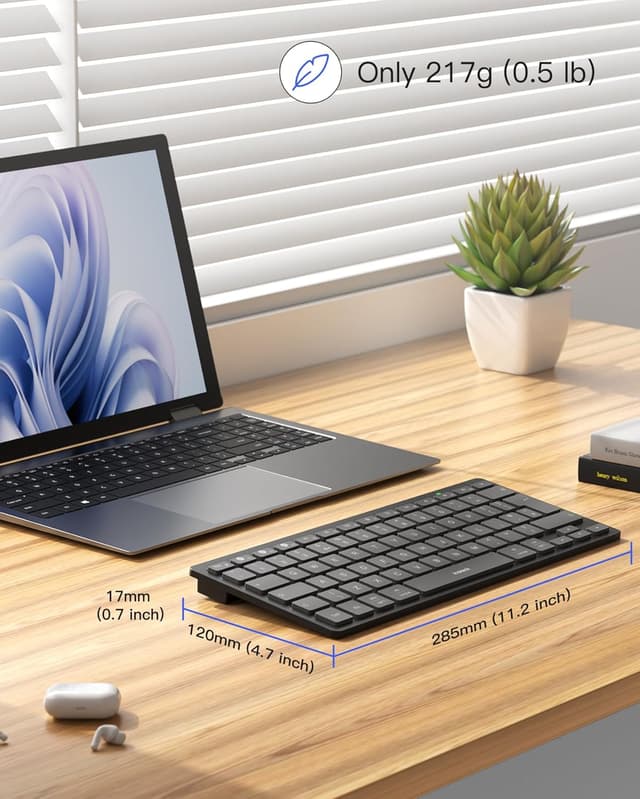 Thumbnail 4 de Inateck KB01003 Bluetooth multi-device keyboard 3‑device compact