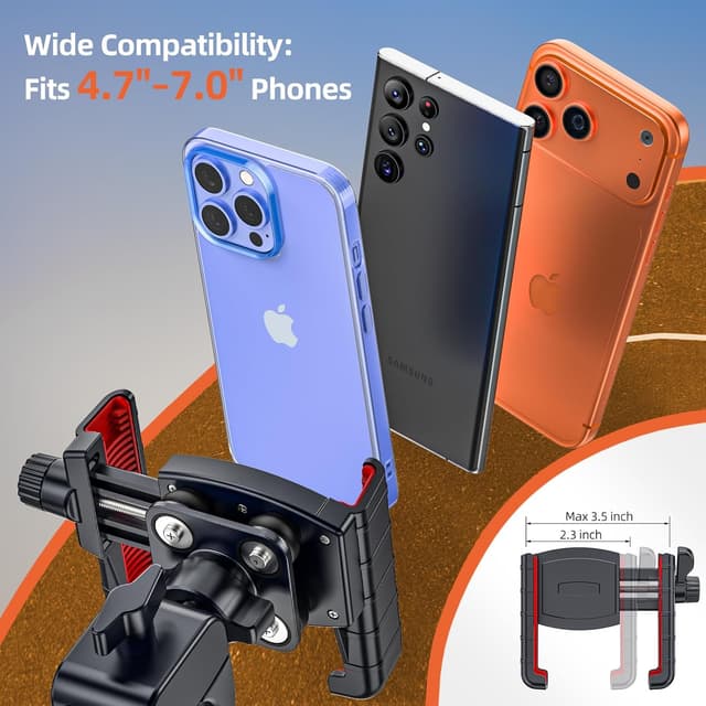 Thumbnail 6 de Marsrider 3rd-Gen Motorcycle Phone Mount 4.7-7"