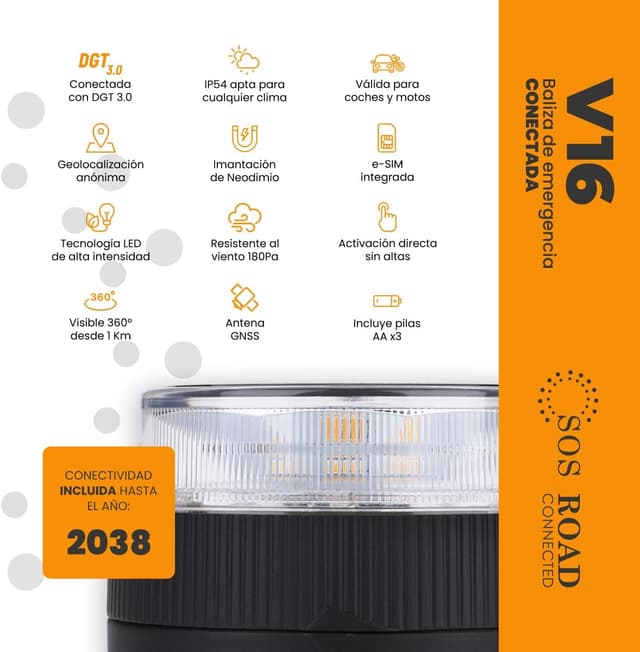 Thumbnail 2 de SOS ROAD Baliza V16 con geolocalización 1 km