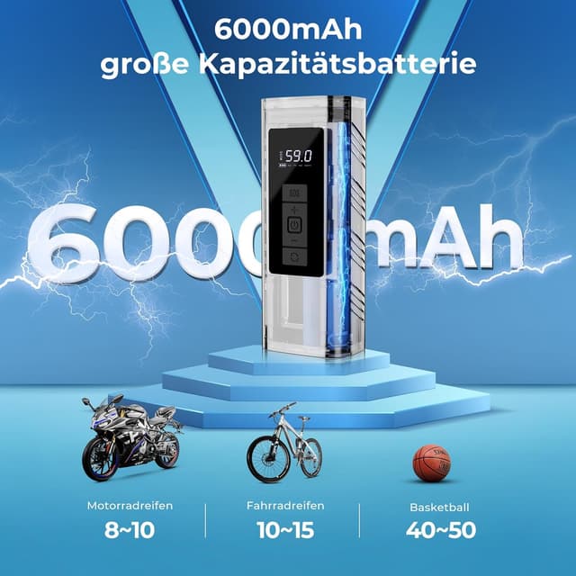 Thumbnail 2 de YOUNGDO 150 PSI Akku Kompressor 6000mAh