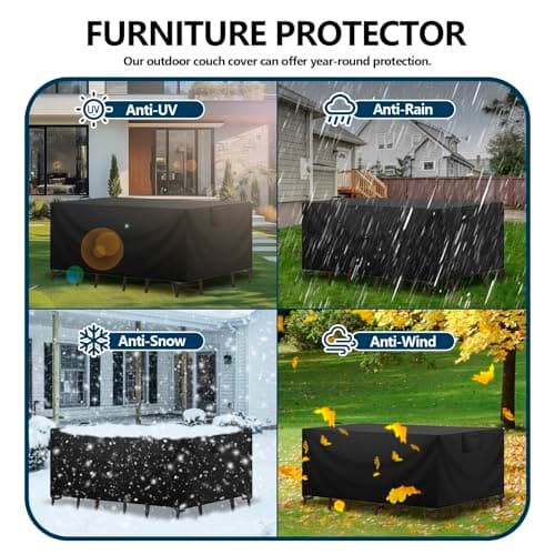 Thumbnail 6 de Aujink Housse de salon jardin 180x120x74 cm 🛋