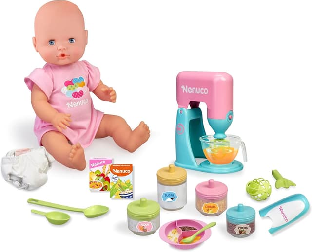 Detalle 1 de Nenuco Muñeco Bebé con Comiditas y Juguetes Electrónicos