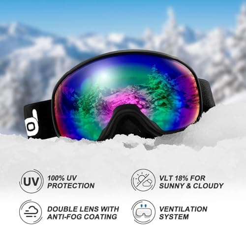Thumbnail 6 de Odoland Ski Helmet and Goggles Set Snow Helmet