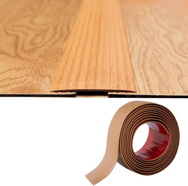 Detalle de PVC floor transition strip 3 m yellow grain