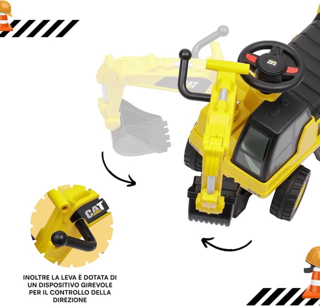 Thumbnail 5 de Baroni Toys Escavatore Cavalcabile CATERPILLAR 30x78x54 cm