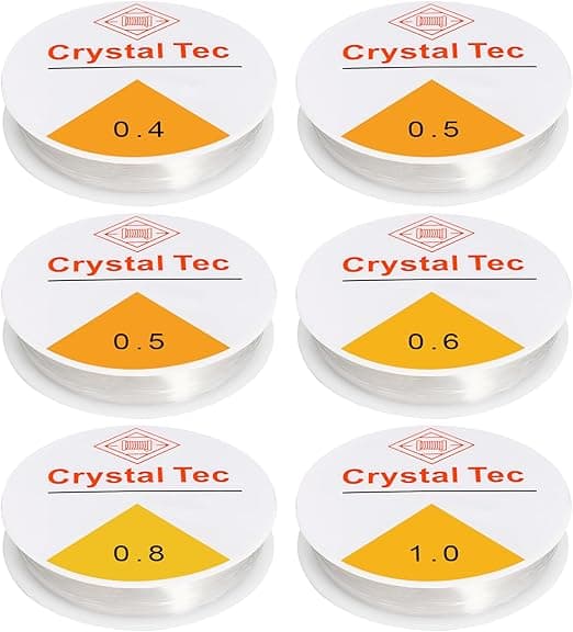 Imagen de Cinta Elástica Transparente Nylon para Pulseras - 6 Rollos 🎨 en OfertitasTOP