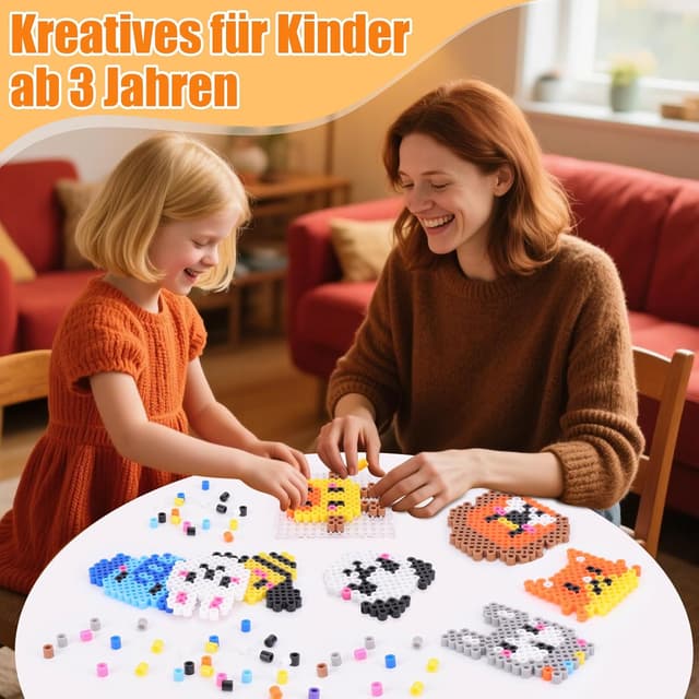 Detalle 2 de Homgaty Große 10mm Bügelperlen Tiere Set