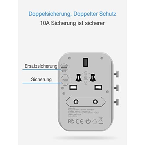 Thumbnail 4 de TESSAN Adaptador Enchufe Universal 2500W