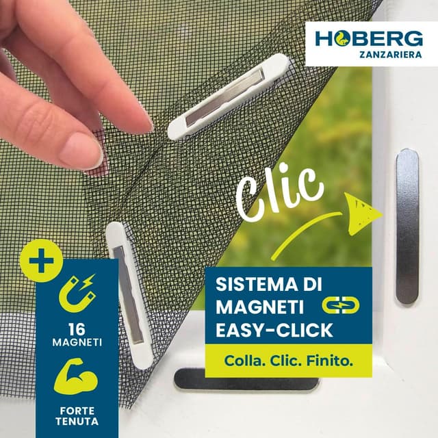 Detalle 2 de Hoberg Zanzariera con fissaggio magnetico, tagliabile fino a 150 x 130 cm (nero)