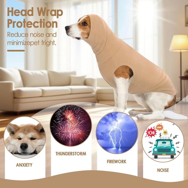 Detalle de CITÉTOILE Hundpullover Fleece mit Rollkragen, Khaki (S) – warme Winterkleidung für kleine Hunde