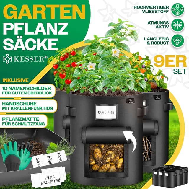 Thumbnail 1 de KESSER® Saco para Sembrar Patatas 38L - Set 9 🌱