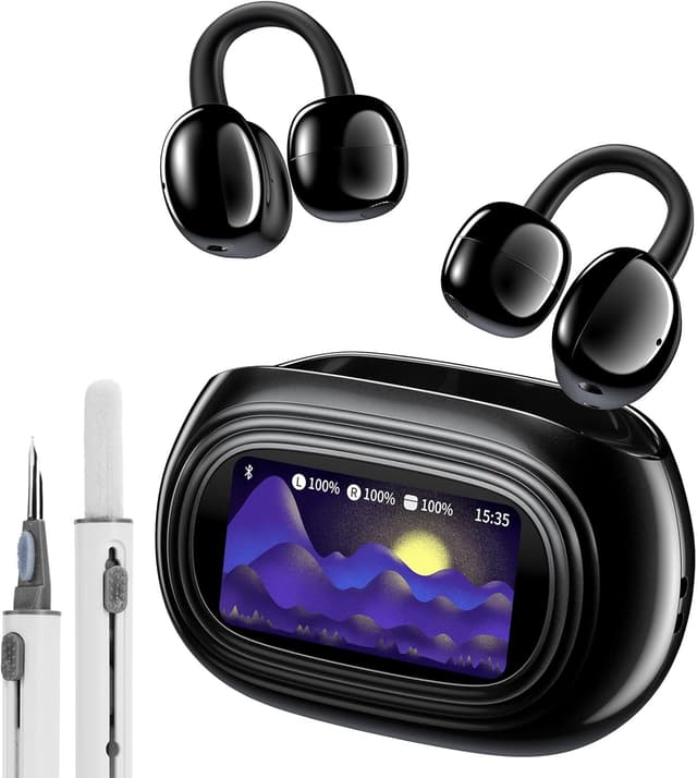 Detalle de Kentfaith AI Auricolari traduttore clip Nero