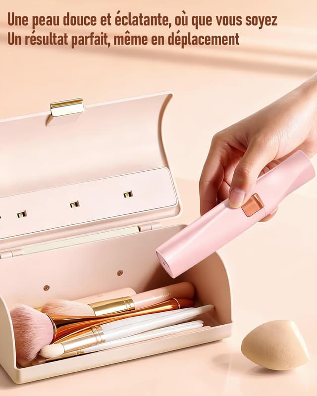 Thumbnail 6 de Tondeuse à sourcils & rasoir visage femme 2 en 1 rechargeable avec LED (rose)