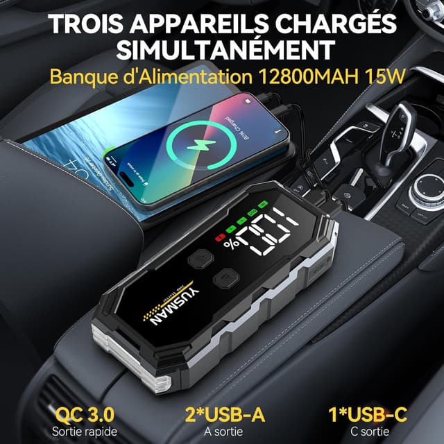 Thumbnail 3 de YUSMAN Arrancador 12V 8000A con inflador 150 PSI