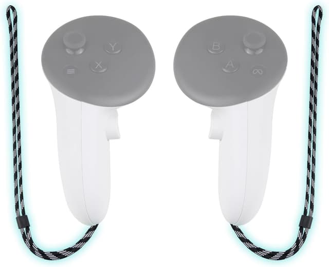 Detalle de SOULWIT upgraded replacement wrist straps (1 pair) for Meta Quest 3 / Quest 3S – adjustable VR hand straps in black & white