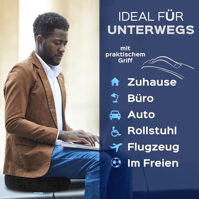 Thumbnail 6 de bonmedico Sitzkissen Memory Foam Gel 45x35x7