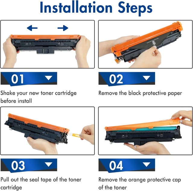 Detalle de PRINKUS 210A Compatible Toner Cartridges 4-Pack (with Chip) for HP Color LaserJet Pro & MFP Printers