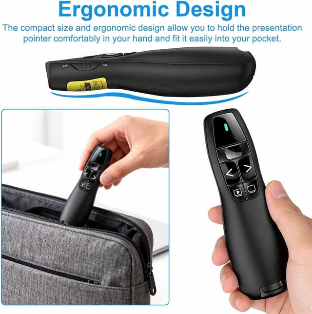 Thumbnail 4 de Presenter wireless ergonomico per slide 2.4GHz