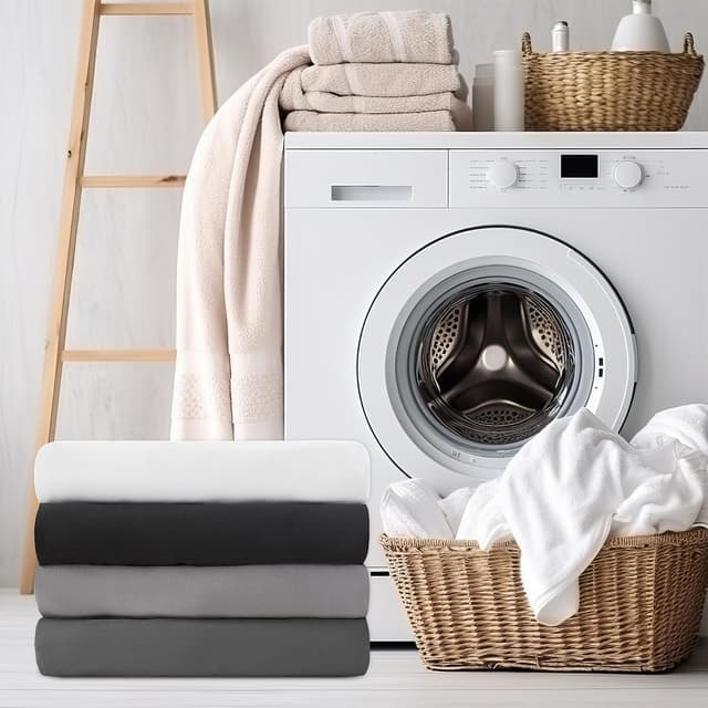 Detalle de Sonive Spannbettlaken 140x200 cm (100% Polyester) für Kinder, hellweiß, 30 cm Tiefe Tasche