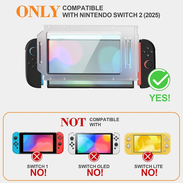 Detalle 2 de Teyomi Schutzglas Nintendo Switch 2 7,9 Zoll