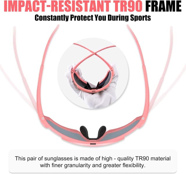 Detalle de X-TIGER Occhiali da ciclismo polarizzati TR90 con 5 lenti intercambiabili