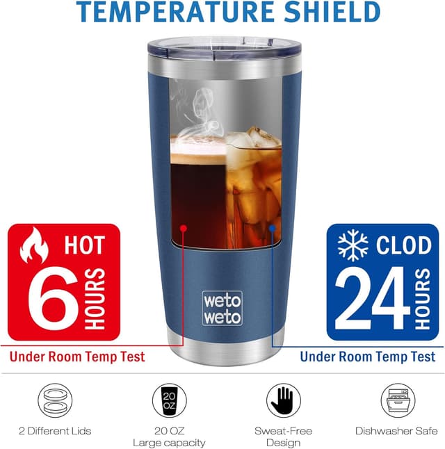 Thumbnail 4 de WETOWETO 20oz Tumbler stainless steel travel mug