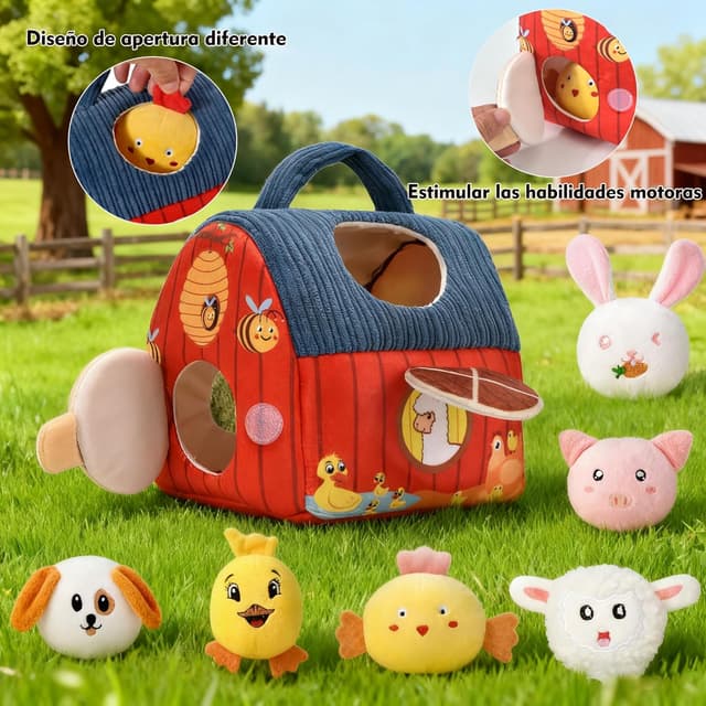 Detalle 2 de Loyzico Juguetes Bebes Granja con 6 animales