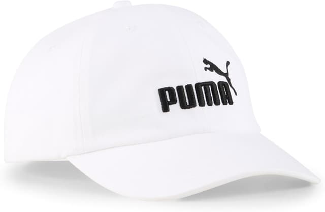 Detalle de PUMA Ess Logo cap – Cappellino baseball unisex Adulto No.1 BB White, taglia M