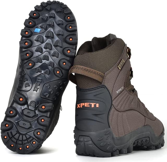 Detalle de XPETI Men’s Waterproof Hiking Boots – waterproof mesh & 7mm multi-directional lugs