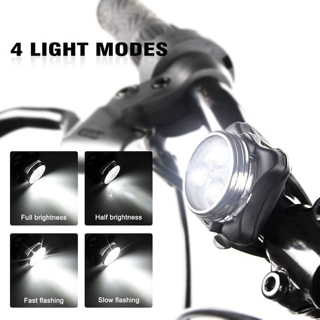Thumbnail 1 de Ascher USB Rechargeable Bike Light Set 650mAh