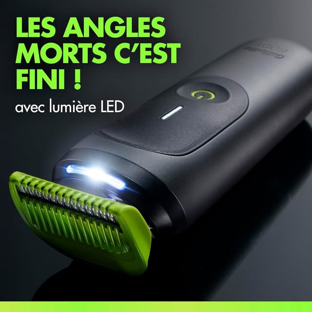 Detalle de Tondeuse Gillette Labs Body + Intimate Homme i7 : corps, zones intimes et usage sous la douche