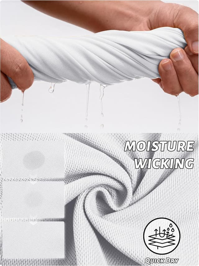 Detalle de TACVASEN Men’s Breathable Golf Polo Shirt (Quick-Dry Short Sleeve) — lightweight work and leisure polo