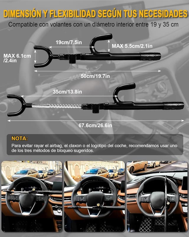 Thumbnail 1 de Tevlaphee Candado para Volante