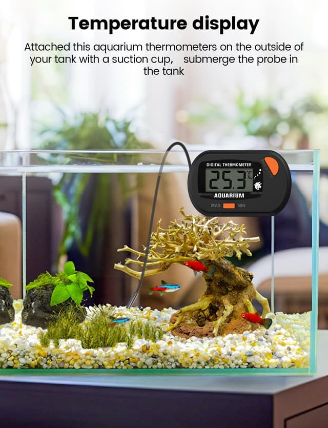 Thumbnail 1 de Aquarium Thermometer mit Sonde und Saugnapf