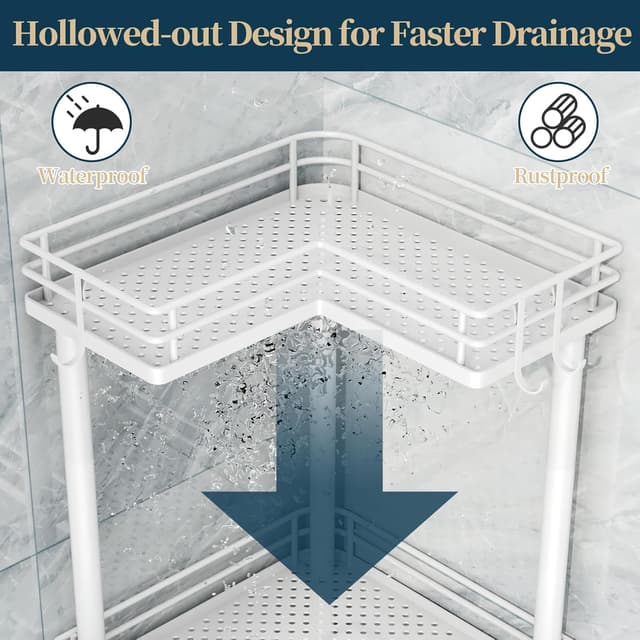 Thumbnail 4 de Consumest Corner Shower Caddy 4-Tier shower organizer