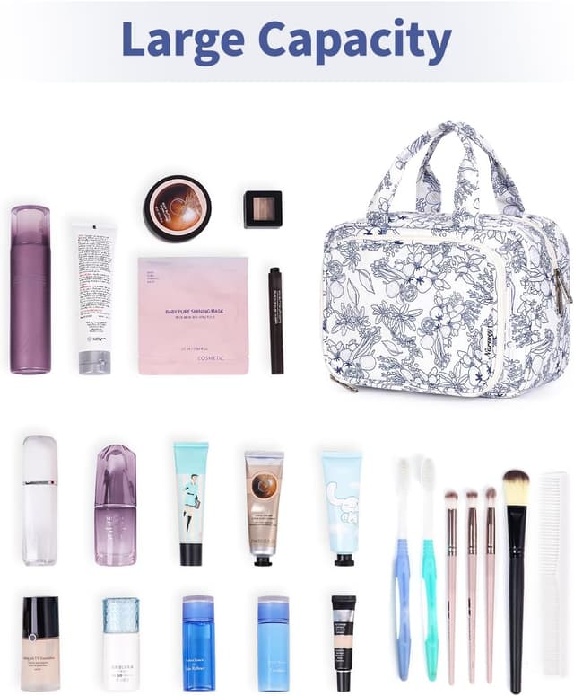 Thumbnail 5 de Narwey Navy Floral Toiletry Bag