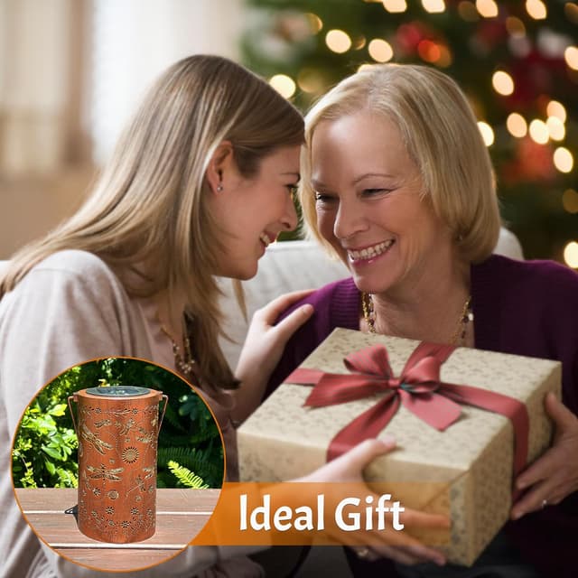 Detalle 2 de Cawabocy Dragonfly Solar Lantern Garden Decor – Outdoor Waterproof Hanging Solar Light Ornaments