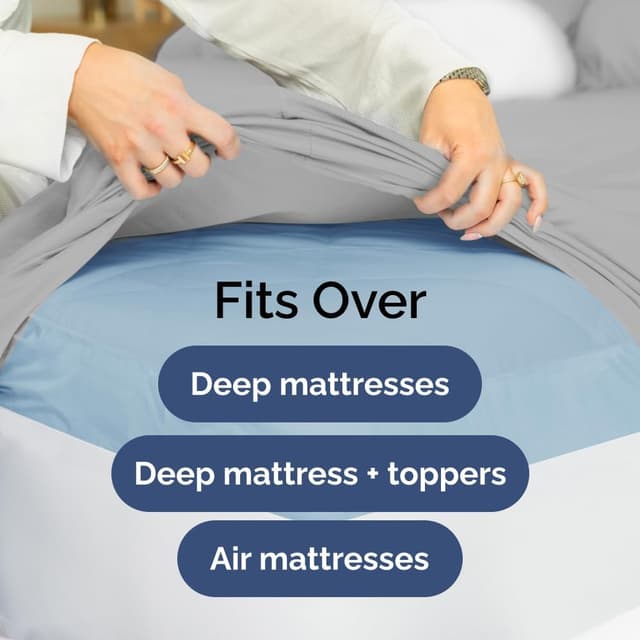 Detalle de Extra Deep King Sheet Set 18–24 in deep