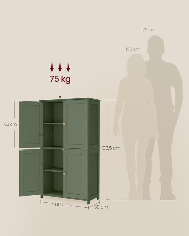 Detalle de VASAGLE BBC553CH01 armoire de salle de bain