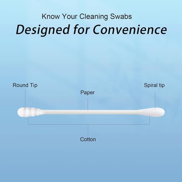 Detalle 2 de Carehabi 500 Stück Wattestäbchen 100% plastikfrei