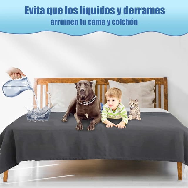 Thumbnail 5 de Bedding Aid Waterproof Reversible Blanket 152x203 cm