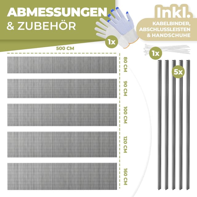Thumbnail 6 de KESSER® Sichtschutzmatte aus PVC 100 x 500 cm für Balkon, Terrasse und Garten (Hellgrau)