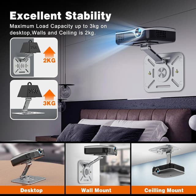 Thumbnail 2 de Jubor Desktop Projector Stand 360° Rotation 3kg