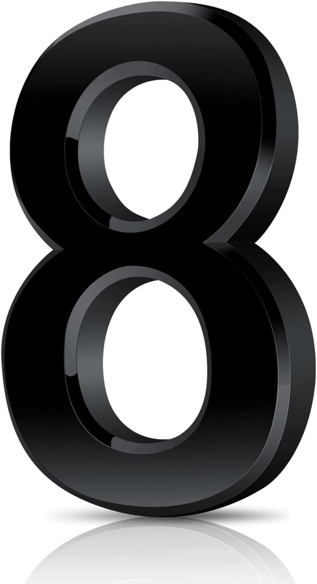 Detalle de Vicloon Número de Casa 7,5 cm Negro