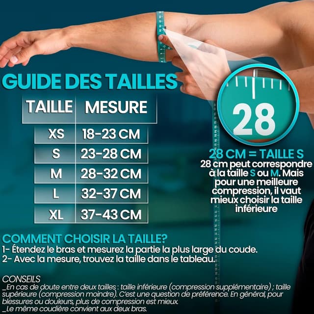 Detalle 2 de NativoDex Coudière de compression pour tendinite et épicondylite (tennis, gym, crossfit, golf)